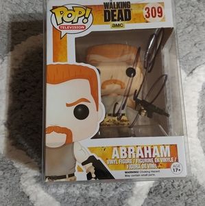 NWT WALKING DEAD FUNKO POP ABRAHAM AUTOGRAPHED
